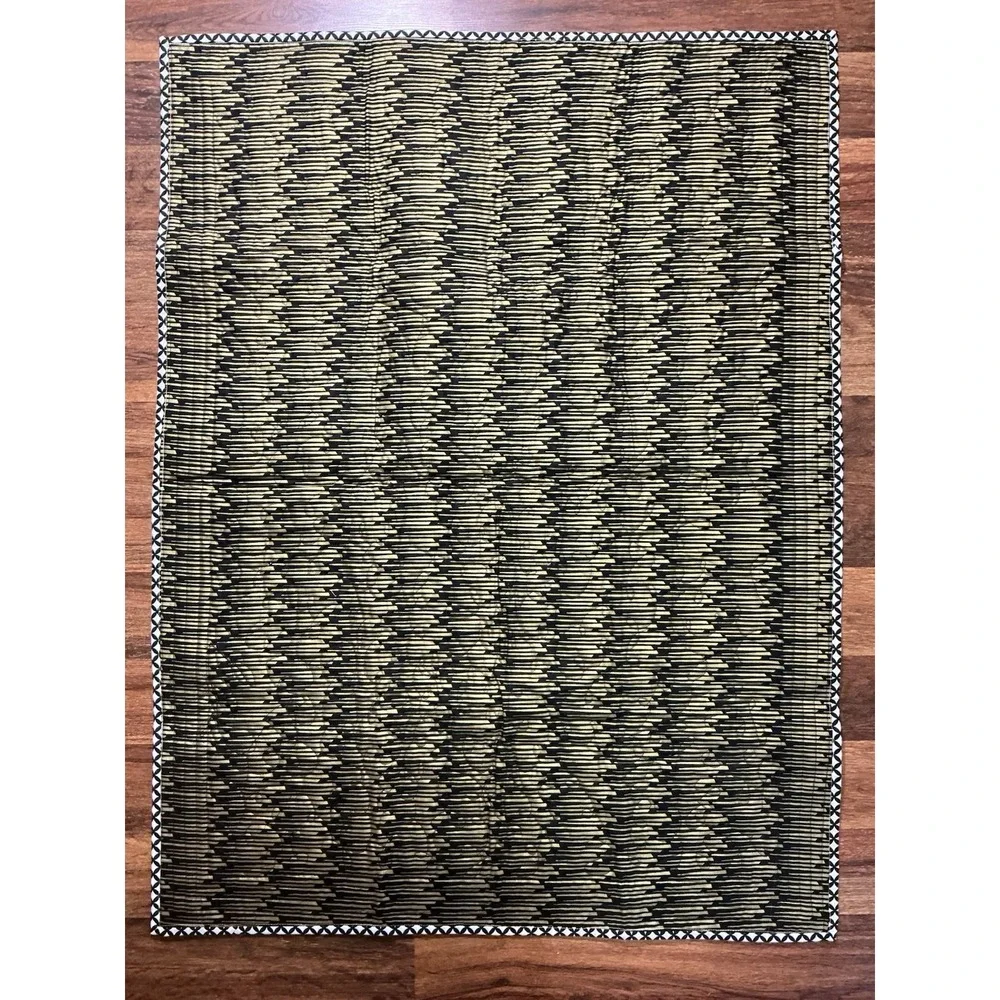 Handcrafted By Dee Black & White Patchwork Quilt 40in X 30in Bicycles & Chevron